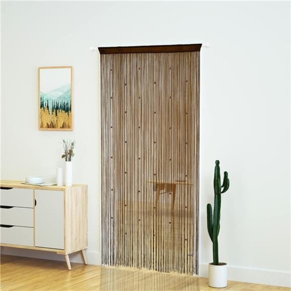 Beaded Curtain Door String Curtains for Doorway Tassels Beads Hanging Fringe - Picture 4 of 6